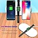 Mandarooker Fast Wireless Charging Docking Station, 3 in 1 Qi Fast Wireless Charger Pad Compatible for iWatch 3/2,iPhone X/8Plus/8,Samsung Galaxy S9/9+/S8/S8+,Wireless Charging Case for Airpods
