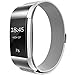 GEAK For Fitbit Charge 2 Bands, Milanese Stainless Steel Replacement Accessories for Fitbit Charge 2 Small Silver