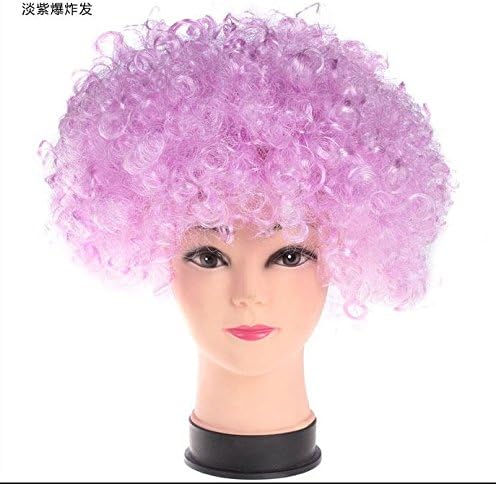 Fashion Christmas Halloween props Cosplay party show Clown Explosion Curly hair wig (lavender)