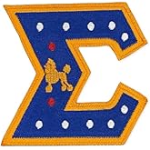 SGRho Sorority Embroidered Applique Sew or Iron-On Patch Collection for Bag Jacket Clothing