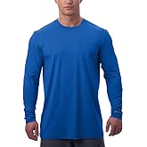 Arctic Cool Men’s Crew Neck Instant Cooling Pocket Workwear Moisture Wicking Performance UPF 50+ Long Sleeve Shirt
