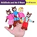 Wooden Finger Puppets 23-Piece Set - Fairy Tale & Nursery Rhymes Characters - Red Riding Hood, 3 Little Pigs, Goldilocks & The 3 Bears, Princess Kingdom