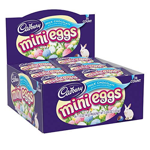 Cadbury Easter Candy Coated Mini Eggs, Chocolate, 54 oz (Pack of 36