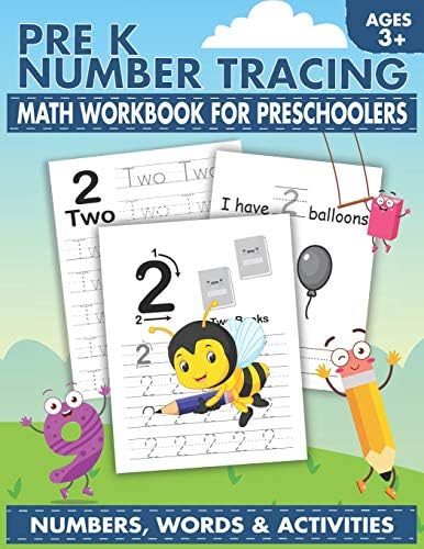Pre K Number Tracing Math Workbook For Preschoolers: Simple math for toddlers | Learn tracing numbers for kids ages 3-5