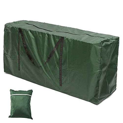 Hootech Patio Cushion Storage Bag Waterproof Cushion Cover Outdoor Rectangle Furniture Seat Prot ...