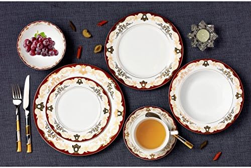 57 Piece Dinnerware Set-New Bone China Service for 8 People-Mabel