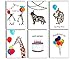 Assorted Animal Happy Birthday Cards: 36 Pack - 4 x 6 Blank Inside Bulk Box Set with Envelopes - Watercolor Adult Kids Bday Greeting Card for Every & All Occasion: Boxed Assortment of Cute White Notes
