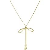 FUTIMELY Dainty Long Gold Necklace for Women,Thin Herringbone Chain Necklace,Long Lariat Necklace Body Jewelry