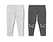 Lamaze Organic Baby Baby Pull On 2 Pack Leggings, Grey Kittie/White Dots, 6 Months