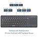 eSynic ESY004 2.4G Wireless Touch Keyboard USB Touchpad Media with Built-in Large Size Trackpad Mouse, Black