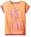 adidas Little Girls' Short Sleeve Graphic Tee Shirts, Light Orange, 5