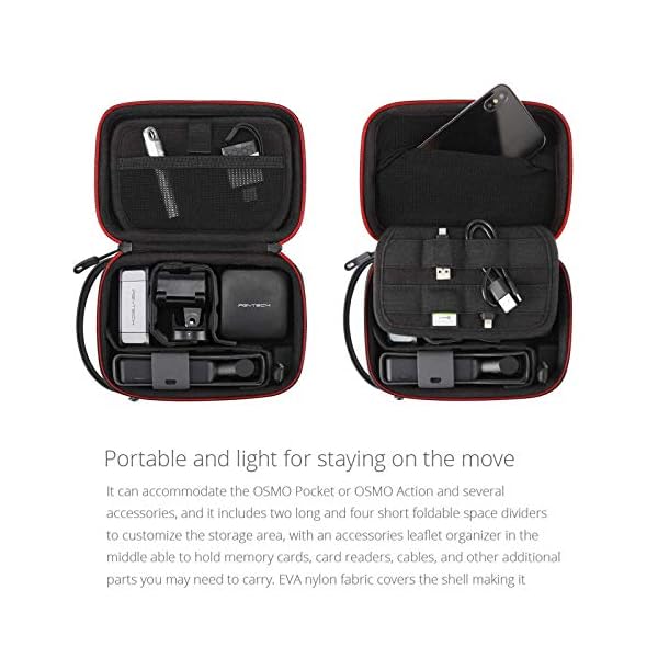 PGYTECH Mini Tragetasche für Gopro Hero 11/10/9/8/7 und DJI OSMO 3 Taschenzubehör, multifunktionale Fototasche 192 x 140… – Bild 5