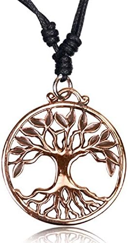Earth Accessories Rose Gold Color Adjustable Length Pendant Necklace