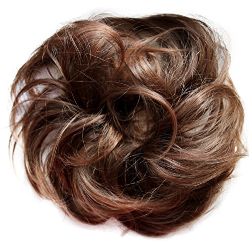 Scrunchy scrunchie copper brown bun up do hairpiece hai…