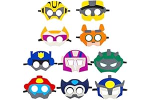 BeYumi Robots Felt Masks Set, Bots Party Supplies Gift Robot Party Favor Birthday Cosplay Dress up Costumes for Kids Boys