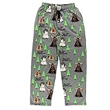 Unisex Moose Animal Pajamas by LazyOne | Men's Women's PJ Pant Shirt Christmas (Medium, May The Forest Be With You Pants)