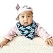 Cokatre Baby Bandana Drool Bibs, Unisex 4 Pack Gift Set for Drooling and Teething, 100% Organic Cotton, Soft and Absorbent, Hypoallergenic - With Snaps for Boys & Girls (White, Blue) Toddler