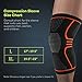 Knee Compression Sleeve (1 Pair), EveShine Best Compression Knitted Knee Support Brace with Gel Strips for Running, Sports, Jogging, Basketball, Injury Recovery for Men & Women - L