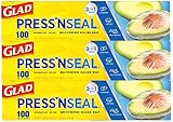 Glad Press'n Seal Plastic Food Wrap Square Foot Roll -100 Sq. Ft (Pack of 3)