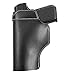 LIRISY Leather IWB Holster | Inside The Waistband Concealed Carry Gun Holster for Glock 17 19 22 23 32 33 / S&W M&P Shield/Springfield XD XDS and Similar Handgun Pistols