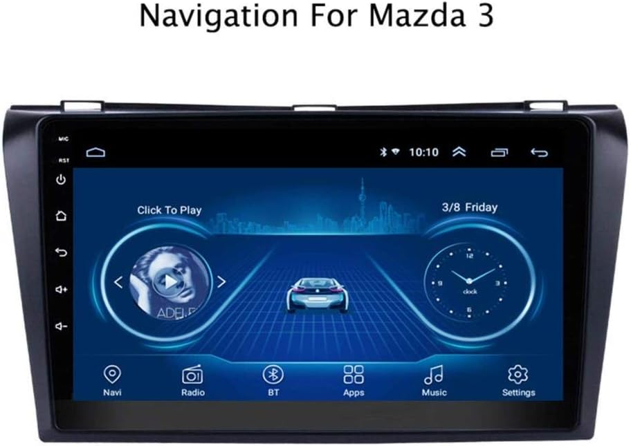 GPS navigation devices Car 1 Din Android 8.1 1080P Touch Screen Multimedia Player for Mazda 3 Sport from 2006 to 2015 Bluetooth/Speakerphone/FM/AM/WiFi/AUX/USB/Steering wheel control.