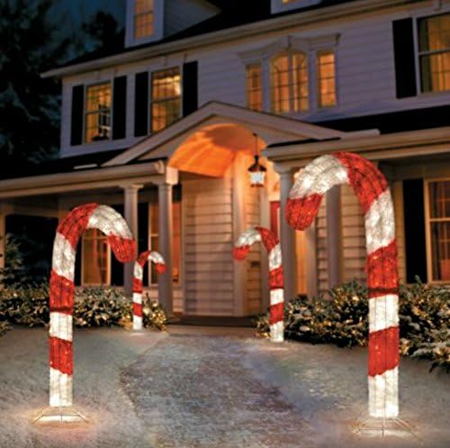 3D Lighted Candy Cane Christmas Decoration - 4 Feet Tall! (2)