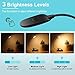YTE Book Light Rechargeable Reading Light with 6 Warm LED Light, 3-Level Brightness and Eye Care, Reading Lamp Up to 60 Hours, Clip on Books, Perfect for Kids Gift,FCC CE RoHs Listed