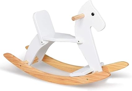 natural wood baby rocker
