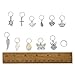 KeyZone 65 Pieces Hair Charms Hair Braid Rings Silver Butterfly Birds Leaves Shell Pendant Charms Rings Set Hair Clip Headband Accessories