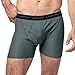 Lapasa 2 Pack Men's Travel Boxer Brief Anti-Microbial Breathable Mesh Performance Outdoor Underwear M16 (Large, Gray)