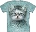 The Mountain Men's Blue Eyed Kitten T-Shirt, Turquoise, Medium