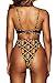 Sisiyer Women's African Geometric Print Cut Out High Waist 2PCS Bikini Swimsuit