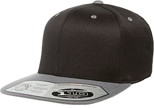 Flexfit One Ten Wool Cap â€“ Snapback â€“ 110FT (Black/Grey)