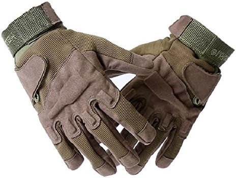 Tang Mu Sheng Men's S.o.l.a.g. Special Ops Full Finger/light Assault Gloves Tactical Full Finger Military Combat Army Shooting Gloves Green (Medium)