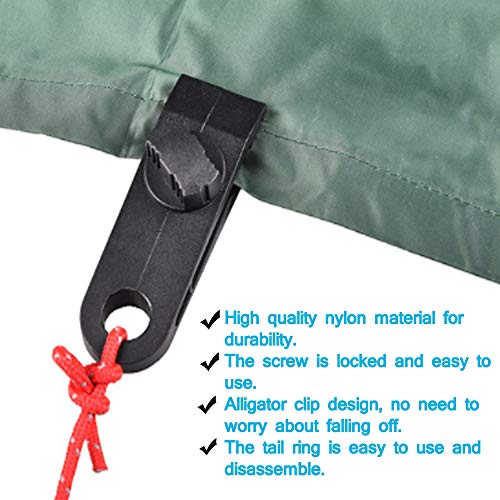 ZHSX 10pcs Tarp Clips, Heavy Duty Thumb Screw Lock Grips Strong Tent Clamps For Tarps Awning Clamp Clips Tent for Supporting Tarpaulins Canopies Sunshades Car Cover Boat Covers And Swimming Pool Cover