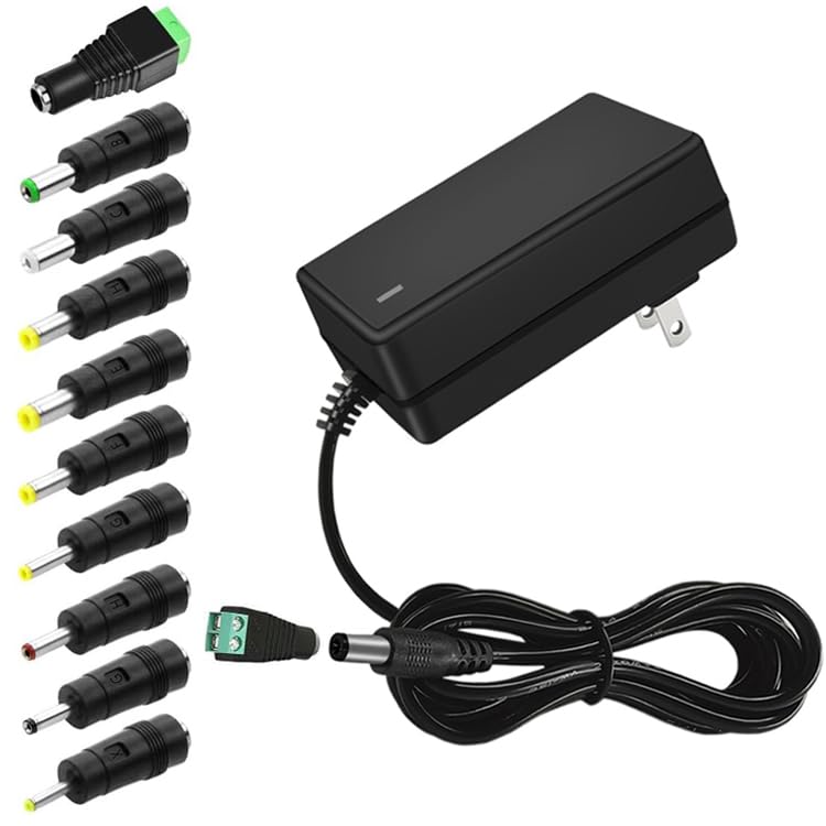 Photo 1 of 24V 1.5A Power Supply 36W Wall AC/DC Adapter 100V-240V AC to DC 24 Volt 1.5 Amp 1A Switching Power Supply Replacement dc 24v Power Cord 5.5mm x 2.5mm DC Plug Connectivity and 10 More Sizes Tips