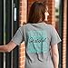 Cherished Girl Women's Thankful Grateful Blessed T-Shirt - Grey -XL