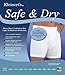 Safe-Dry Men's Incontinence Boxer - Waterproof, Stain-Resistant, Odor-Resistant, 100% Cotton with Functional Fly - Kleinert's (Medium, White)