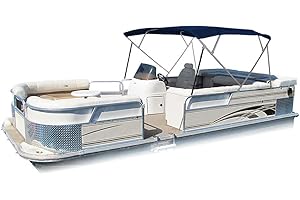 Bimini Boat Top 4 Bow Frame with Hardware by Eevelle Summerset - 8'L x 54" H x 90"-96" W - Fine-Quality Marine Fabric, Stainless Steel Hardware, Quick Release Pin