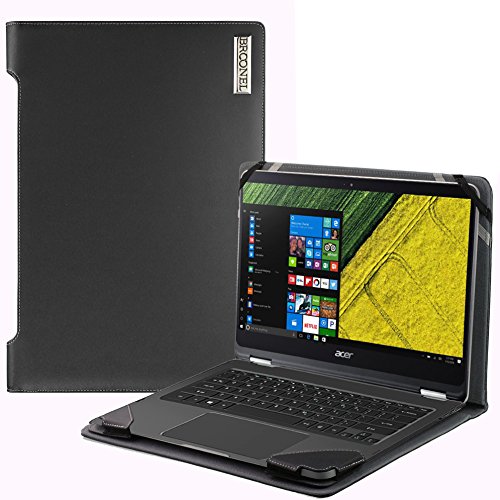 Broonel London Profile Series Black Vegan Leather Laptop Case Cover