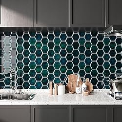 CRE8TIVE 16 Sheets Hexagon Peel and Stick Tiles