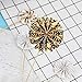 Cupcake Toppers 12-Pack Muffin Decoration Gold Circle Fan Flowers Toppers Fun Cake Topper Picks Mini Birthday Cake Decor for Baby Boys Girls Kids Birthday Party and Wedding Supplies