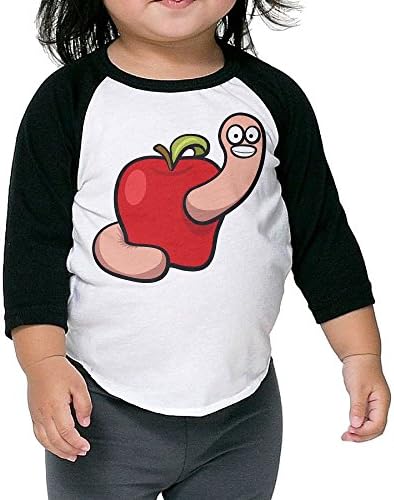 Mgguanqu Bugs In Apple Unisex 3/4 Sleeve Raglan Rat Fink T-shirt 5-6 Toddler