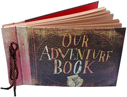 ONSEMI Our/My Adventure Photo Album Retro Album Anniversary Scrapbook DIY Anniversary Scrapbook Album,Photo Album,Wedding Album (Our adventure book)
