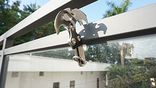 Gravity Hook, Multifunctional Stainless Steel Grappling Hook, Portable Durable Survival Folding Climbing Claw, Carabiners and Quickdraws for Outdoor Activity