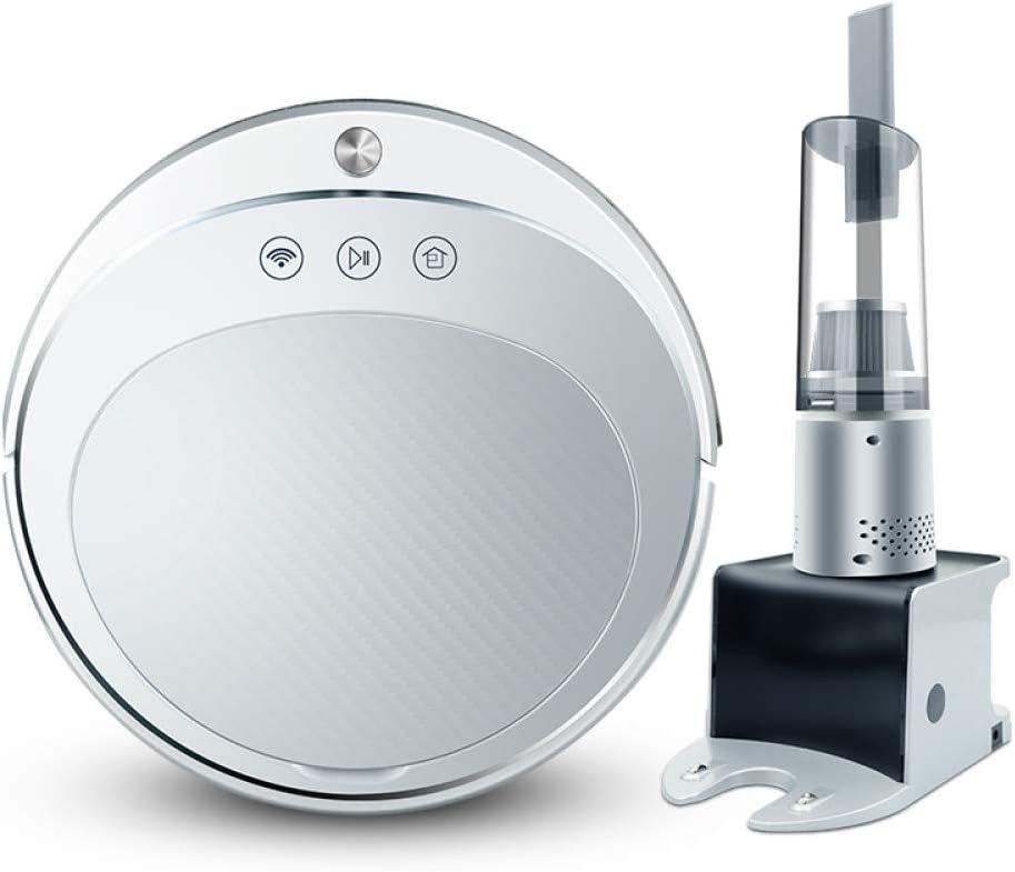 ZLAHY Cleaning Robot Intelligent Sweeping Robot Household Wash Mopping Machine Vacuum Cleaner 1800pa Big Suction Real-time Map Reservation,Silver
