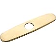 Kohonby Hole Cover Deck Plate Escutcheon 10 Inch for Bathroom or Kitchen Sink Faucet Single Hole Stainless Steel Brushed Gold Faucet Deck Plate