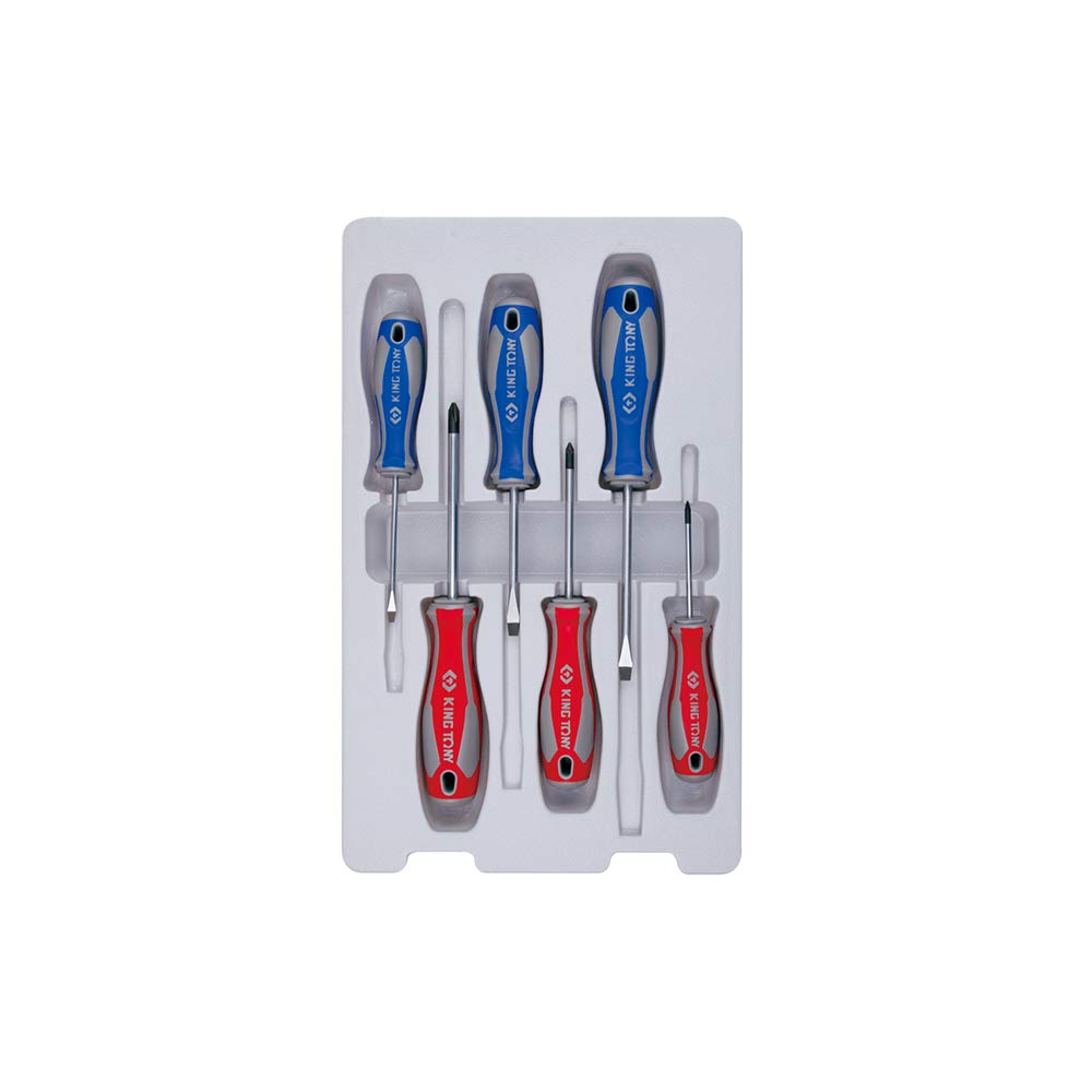 king tony 31116MR Screwdriver Set with Slotted and Phillips ®, Set of 6