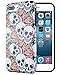 Dimaka Case for iPhone 7 Plus, iPhone 8 Plus, Cute Skull Flower Mix Vintage Stylish Bumper for Girls,[Shock Proof][Floral Pattern] 2 Layer Parts Hybrid Cover for iPhone 8 Plus (Skeleton)