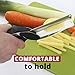 kools Food Chopper - Clever Stainless Steel Knife with Cutting Board Built-in – Use for Quick and Easy Cutting in Your Kitchen and on Picnics as Food Scissors - Vegetable Slicer - Fruit Cutter